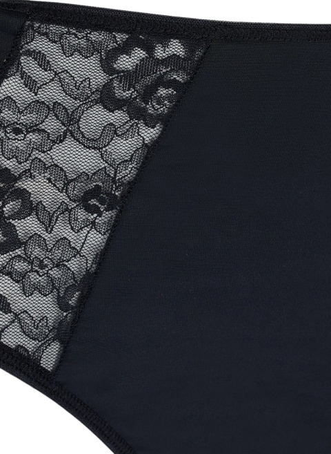 ZIZZI CZARNE MAJTKI STRINGI KORONKA 3PACK 116A