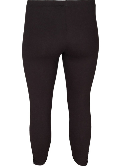 ZIZZI CZARNE LEGGINSY 3/4 MARSZCZENIE 011W ZIZZI CZARNE LEGGINSY 3/4 MARSZCZENIE 011W