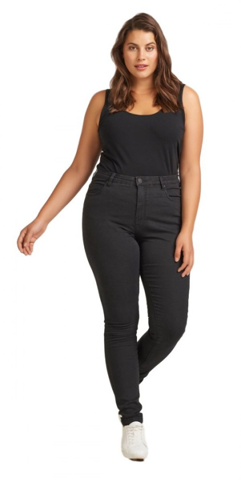 ZIZZI AMY CZARNE JEANSY ZWĘŻANE N82 568A