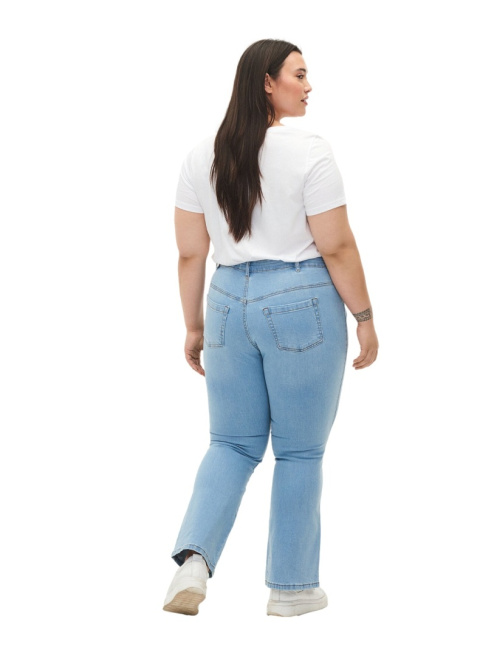 ZIZZI KLASYCZNE JASNO NIEBIESKIE JEANSY BOOTCUT 664C