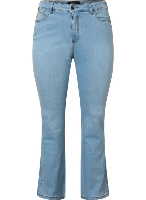 ZIZZI KLASYCZNE JASNO NIEBIESKIE JEANSY BOOTCUT 664C