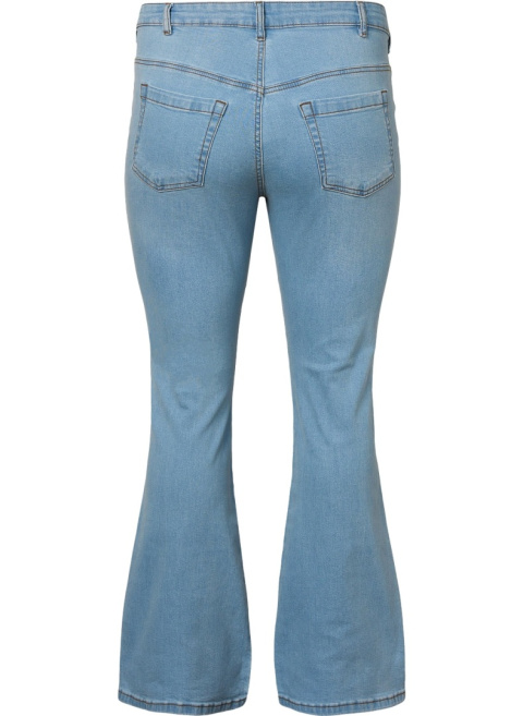 ZIZZI KLASYCZNE JASNO NIEBIESKIE JEANSY BOOTCUT 664C