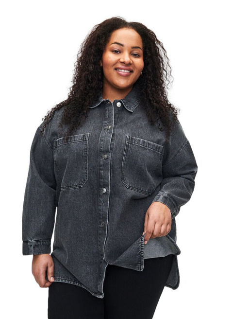 ZIZZI SZARA JEANSOWA KURTKA OVERSIZE 960A