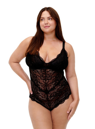 ZIZZI CZARNE KORONKOWE BODY 685A