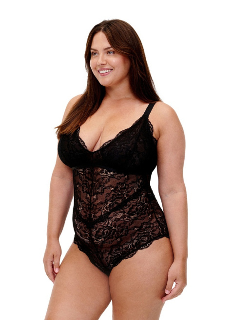 ZIZZI CZARNE KORONKOWE BODY 685A