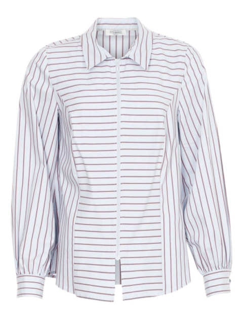 SHIRTMAKER BŁĘKITNA KOSZULA NA SUWAK PASKI S681 SHIRTMAKER BŁĘKITNA KOSZULA NA SUWAK PASKI S681