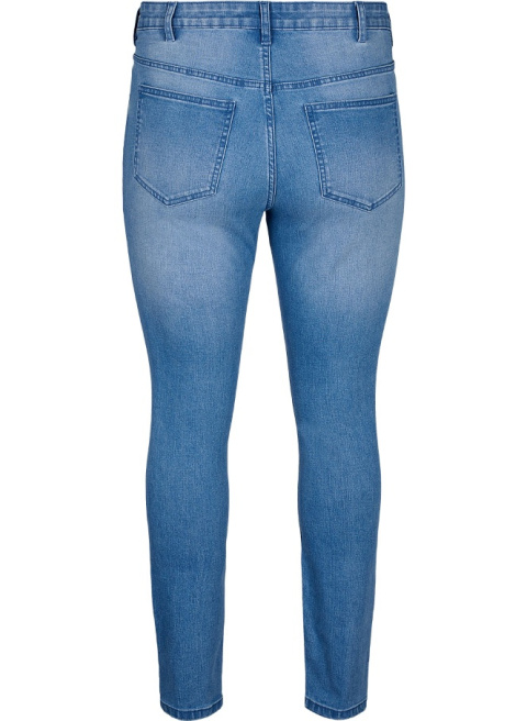 ZIZZI JASNONIEBIESKIE JEANSY SUPER SLIM FIT DZIURY 019H N78