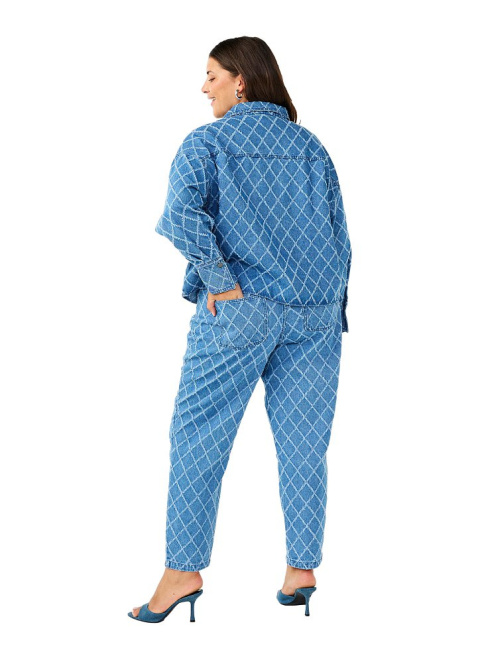 ZIZZI NIEBIESKIE SPODNIE JEANSY NADRUK BAWEŁNA 249B ZIZZI NIEBIESKIE SPODNIE JEANSY NADRUK BAWEŁNA 249B