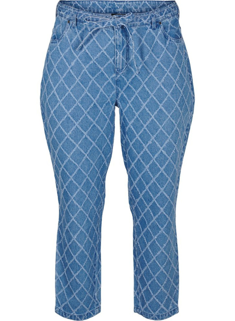 ZIZZI NIEBIESKIE SPODNIE JEANSY NADRUK BAWEŁNA 249B ZIZZI NIEBIESKIE SPODNIE JEANSY NADRUK BAWEŁNA 249B