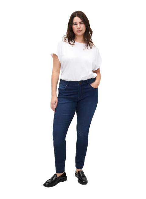 ZIZZI SPODNIE JEANSY CIEMNONIEBIESKIE SLIM FIT 305F N82