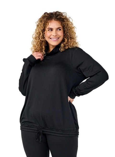 ZIZZI WYGODNA CZARNA BLUZA SPORTOWA 243A