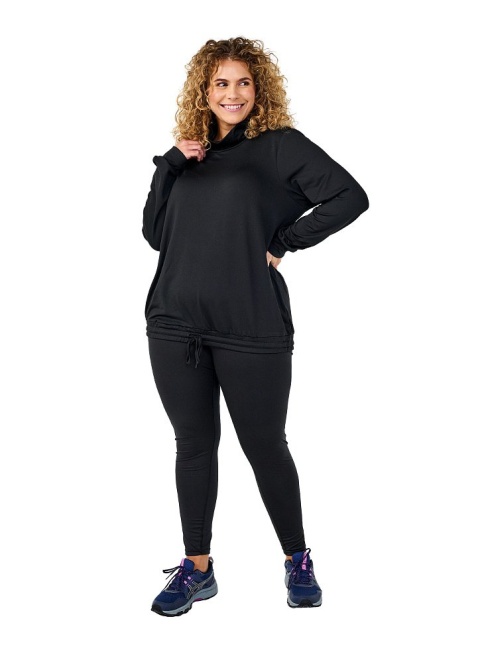 ZIZZI WYGODNA CZARNA BLUZA SPORTOWA 243A