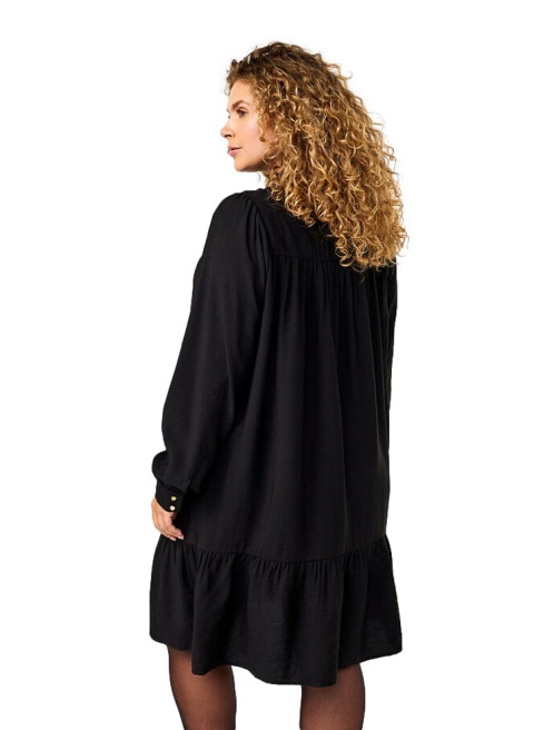 ZIZZI WYJĄTKOWA CZARNA SUKIENKA FALBANKA 250A