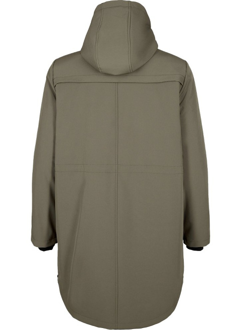 ZIZZI ZIELONA DŁUGA KURTKA SOFTSHELL KAPTUR 340A