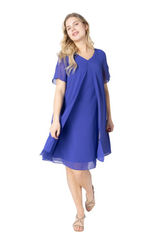 ELINETTE ELEGANCKA NIEBIESKA SUKIENKA E116