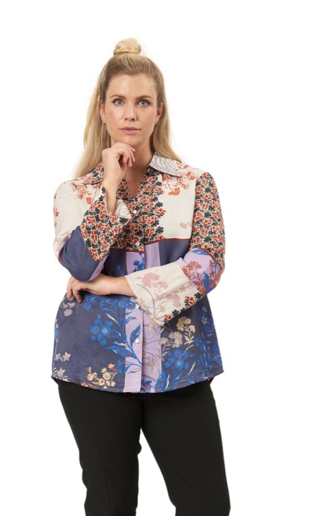 ELTON WYJĄTKOWA KOSZULA WZÓR WISKOZA LEN E737