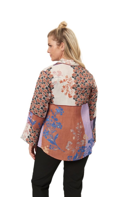 ELTON WYJĄTKOWA KOSZULA WZÓR WISKOZA LEN E737