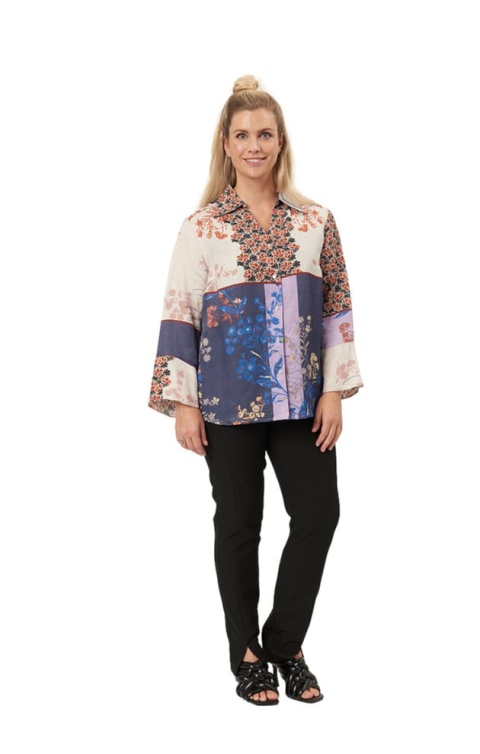 ELTON WYJĄTKOWA KOSZULA WZÓR WISKOZA LEN E737