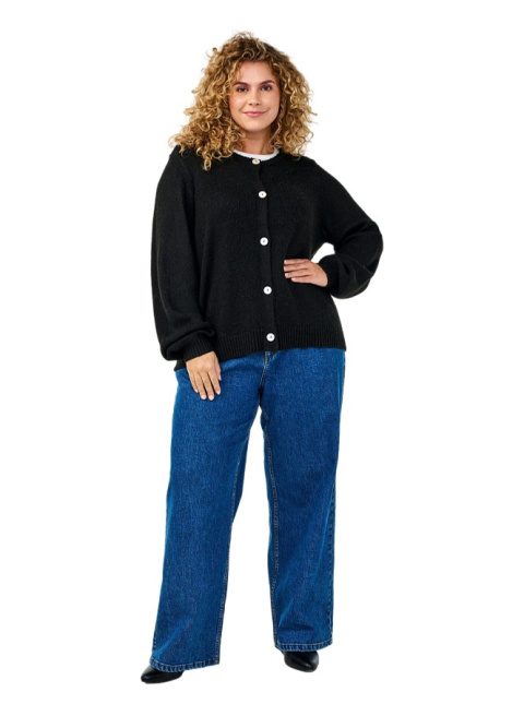 ZIZZI CZARNY DZIANINOWY SWETER KARDIGAN 415A