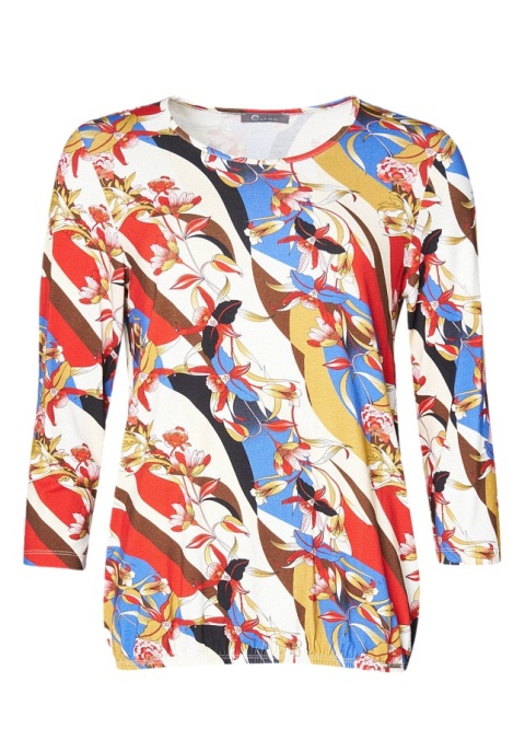 ELTON KOLOROWA BLUZKA GUMKA WZÓR E504