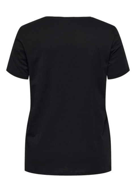CARMAKOMA MODNY CZARNY T-SHIRT NADRUK O699 CARMAKOMA MODNY CZARNY T-SHIRT NADRUK O699
