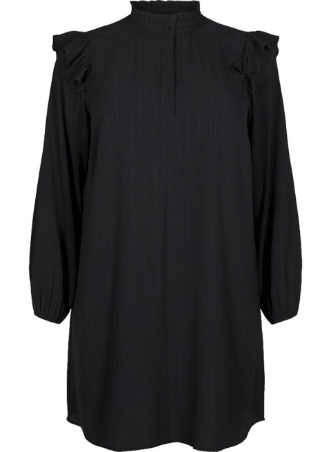 ZIZZI CZARNA SUKIENKA TUNIKA FALBANY 000L