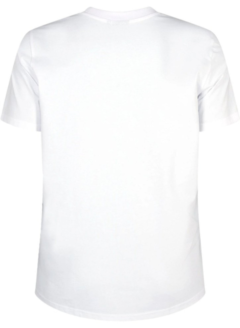 ZIZZI KLASYCZNY BIAŁY T-SHIRT BAWEŁNA 264A ZIZZI KLASYCZNY BIAŁY T-SHIRT BAWEŁNA 264A