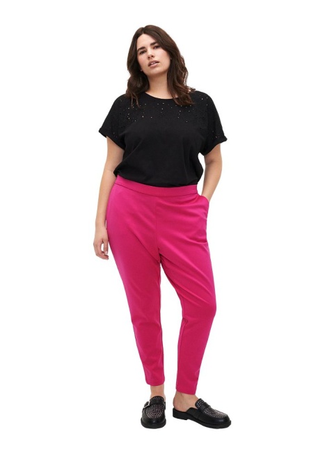 ZIZZI UROCZA CZARNA BLUZKA T-SHIRT AŻUR 101G