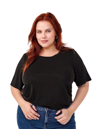 ZIZZI WYGODNA CZARNA BLUZKA T-SHIRT 235A