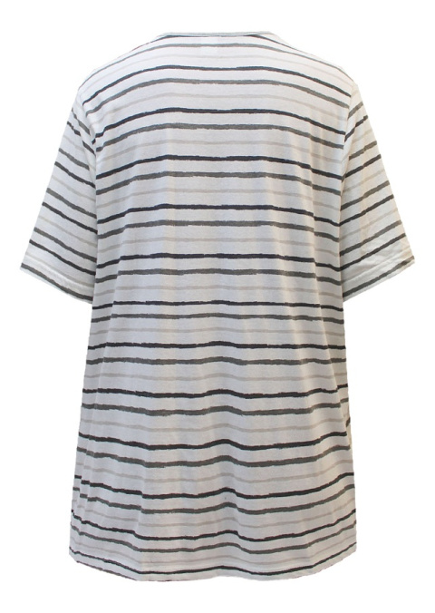 CLASSIC BASICS BIAŁA BLUZKA T-SHIRT PASKI NADRUK CB09 CLASSIC BASICS BIAŁA BLUZKA T-SHIRT PASKI NADRUK CB09