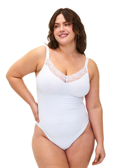 ZIZZI BIAŁE MODELUJĄCE BODY KORONKA 896B ZIZZI BIAŁE MODELUJĄCE BODY KORONKA 896B