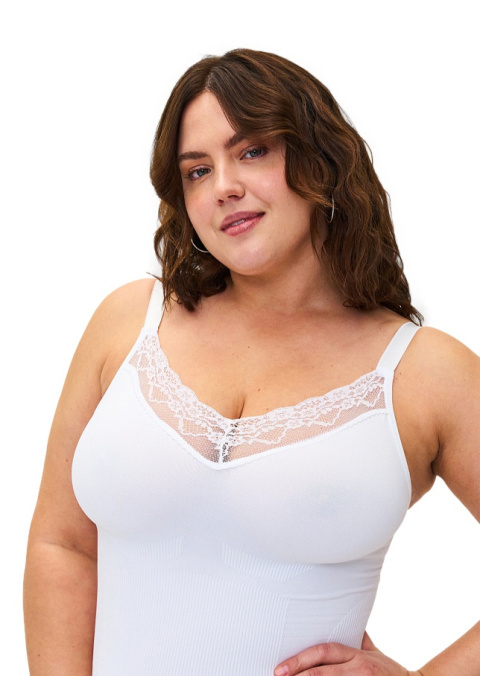 ZIZZI BIAŁE MODELUJĄCE BODY KORONKA 896B ZIZZI BIAŁE MODELUJĄCE BODY KORONKA 896B