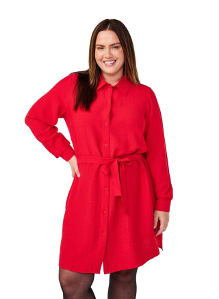 ZIZZI ELEGANCKA CZERWONA SUKIENKA KOSZULOWA 553A