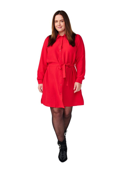 ZIZZI ELEGANCKA CZERWONA SUKIENKA KOSZULOWA 553A ZIZZI ELEGANCKA CZERWONA SUKIENKA KOSZULOWA 553A