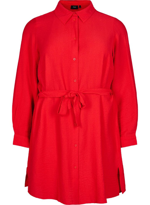 ZIZZI ELEGANCKA CZERWONA SUKIENKA KOSZULOWA 553A ZIZZI ELEGANCKA CZERWONA SUKIENKA KOSZULOWA 553A