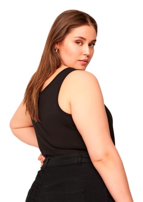 ZIZZI KLASYCZNY CZARNY TOP 010E