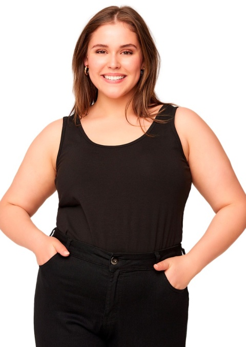 ZIZZI KLASYCZNY CZARNY TOP 010E