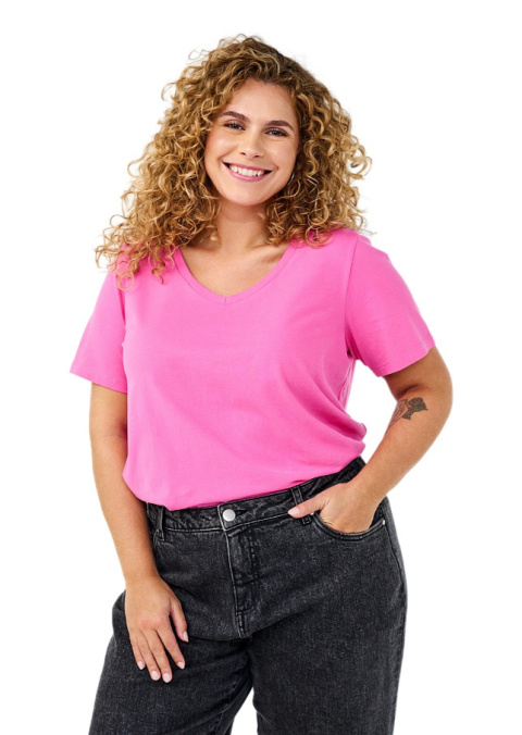 ZIZZI KLASYCZNY WYGODNY RÓŻOWY T-SHIRT 010D ZIZZI KLASYCZNY WYGODNY RÓŻOWY T-SHIRT 010D