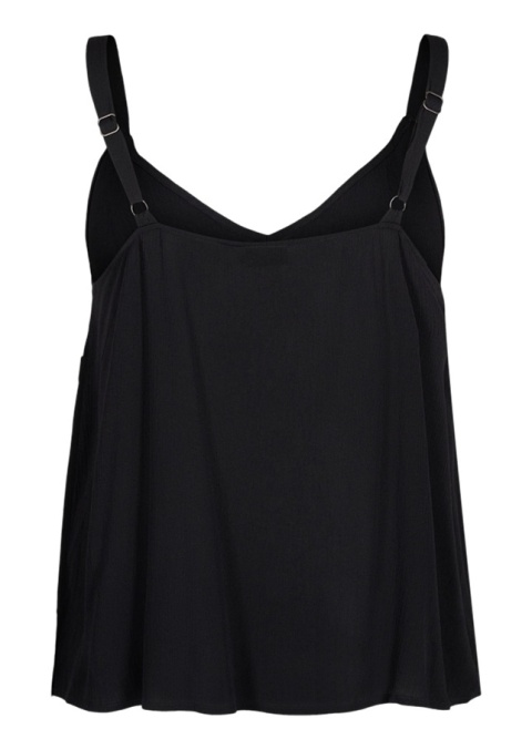 ZIZZI WYGODNY CZARNY TOP WISKOZA 014T