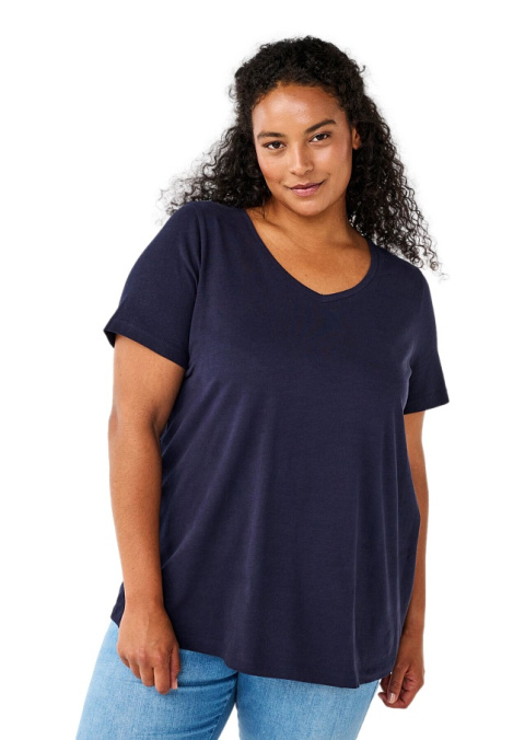 ZIZZI KLASYCZNY WYGODNY GRANATOWY T-SHIRT 010D ZIZZI KLASYCZNY WYGODNY GRANATOWY T-SHIRT 010D