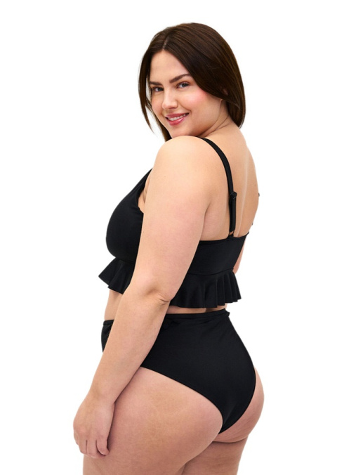 ZIZZI CZARNE MAJTKI KĄPIELOWE BIKINI FALBANKI 726Q ZIZZI CZARNE MAJTKI KĄPIELOWE BIKINI FALBANKI 726Q