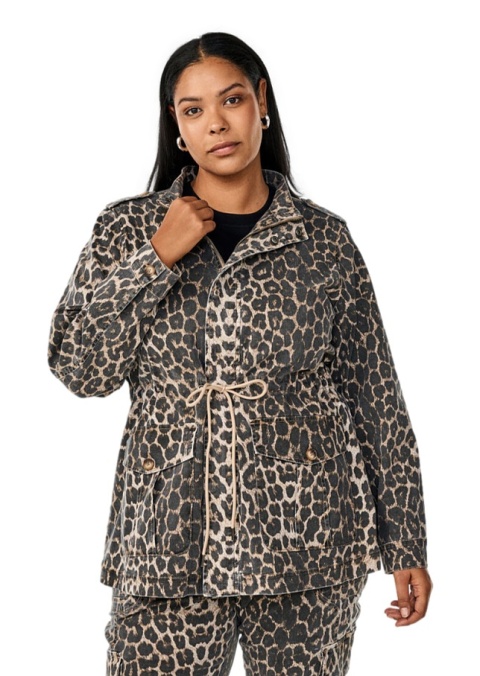 ZIZZI BAWEŁNIANA KURTKA W PANTERKĘ 956F ZIZZI BAWEŁNIANA KURTKA W PANTERKĘ 956F