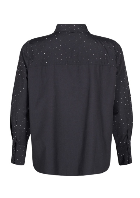 ZIZZI ELEGANCKA CZARNA KOSZULA DODATKI 264A ZIZZI ELEGANCKA CZARNA KOSZULA DODATKI 264A