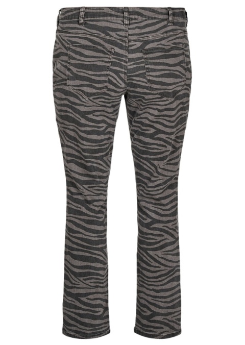 ZIZZI PROSTE SZARE JEANSY ZEBRA 076H N78