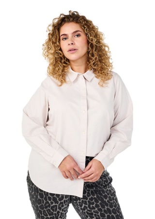 ZIZZI KREMOWA KOSZULA GUZIKI BAWEŁNA 065A