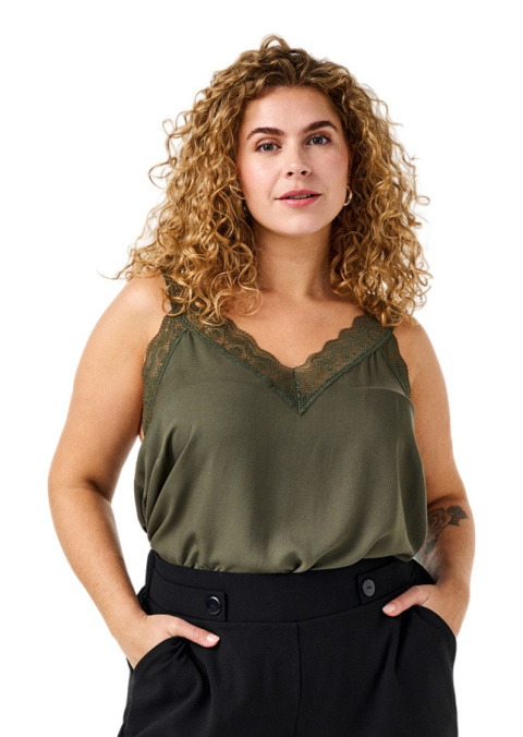 ZIZZI ELEGANCKI ZIELONY TOP KORONKA 381A ZIZZI ELEGANCKI ZIELONY TOP KORONKA 381A
