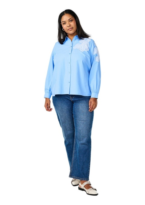 ZIZZI NIEBIESKIE PROSTE JEANSY Z WYSOKIM STANEM 664O N82 ZIZZI NIEBIESKIE PROSTE JEANSY Z WYSOKIM STANEM 664O N82