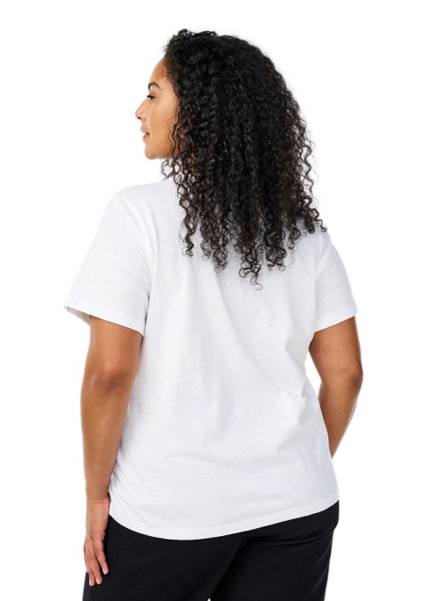ZIZZI KLASYCZNY WYGODNY BIAŁY T-SHIRT GUZIKI 062A ZIZZI KLASYCZNY WYGODNY BIAŁY T-SHIRT GUZIKI 062A