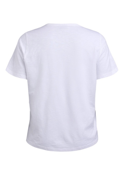 ZIZZI KLASYCZNY WYGODNY BIAŁY T-SHIRT GUZIKI 062A ZIZZI KLASYCZNY WYGODNY BIAŁY T-SHIRT GUZIKI 062A