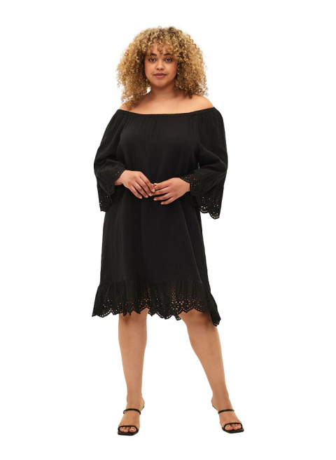ZIZZI UROCZA SUKIENKA NA LATO BOHO CZARNA 037S ZIZZI UROCZA SUKIENKA NA LATO BOHO CZARNA 037S